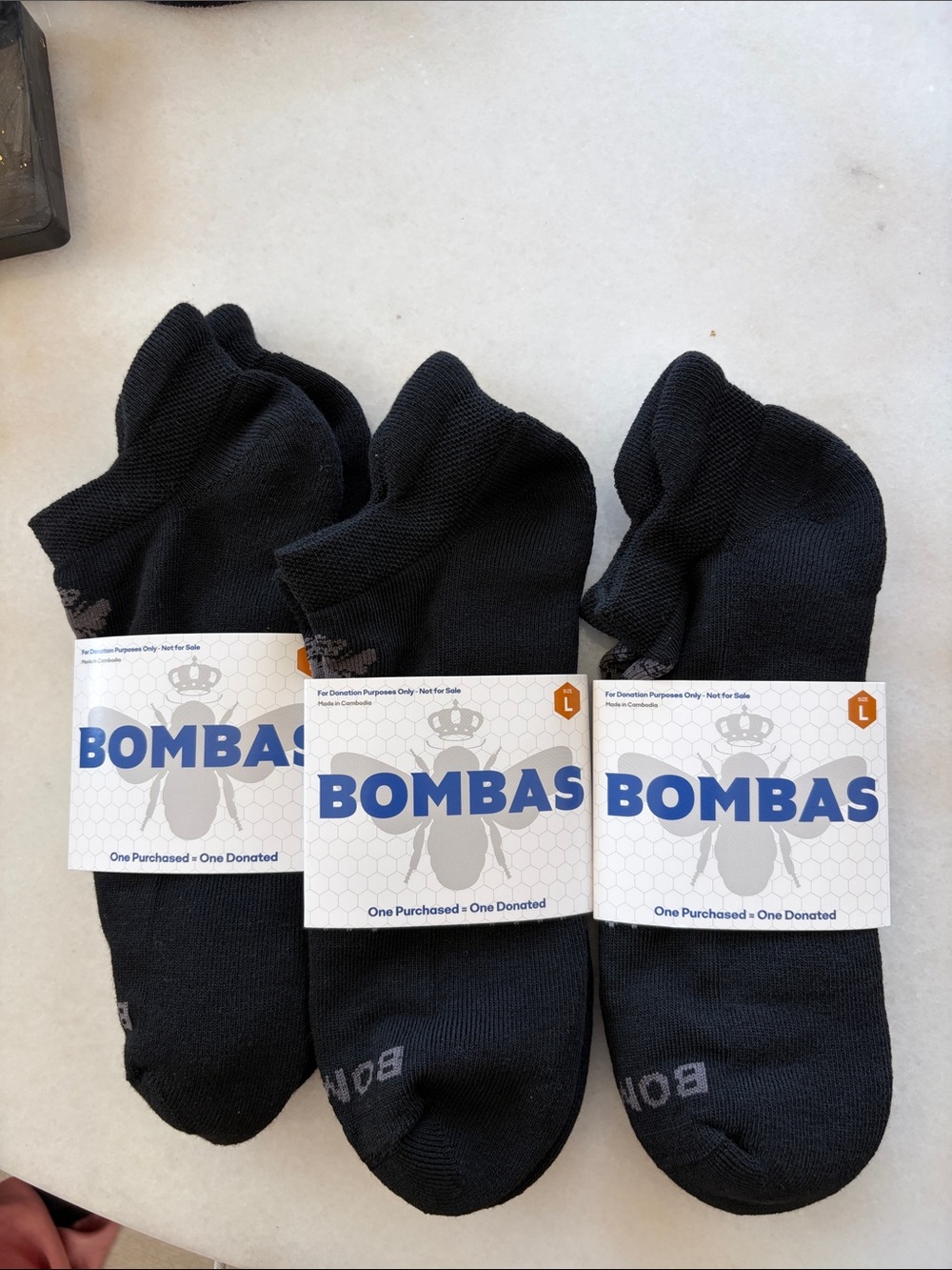 Bombas Men's Low-Cut Black Athletic Socks - Pack of 3